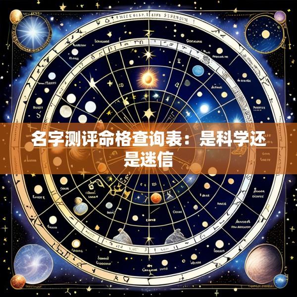 名字测评命格查询表：是科学还是迷信