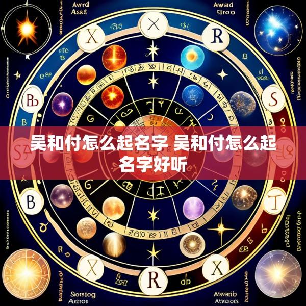 吴和付怎么起名字 吴和付怎么起名字好听
