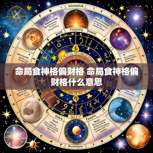 命局食神格偏财格 命局食神格偏财格什么意思