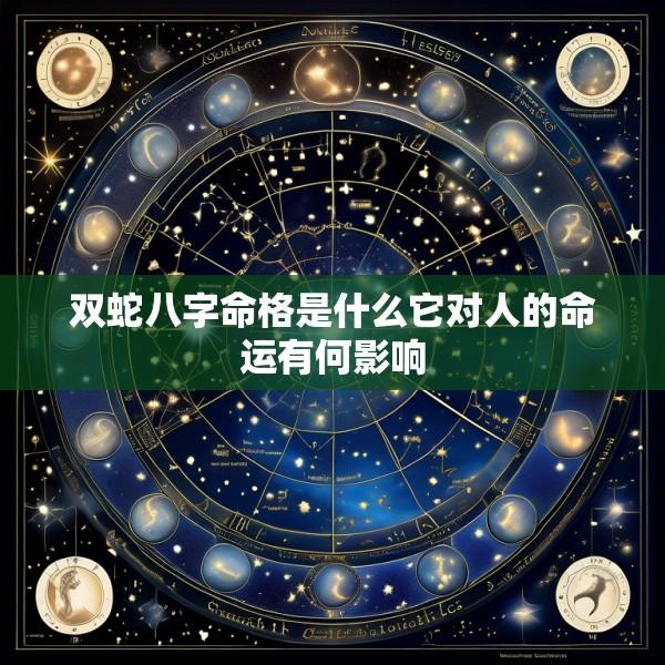 双蛇八字命格是什么它对人的命运有何影响