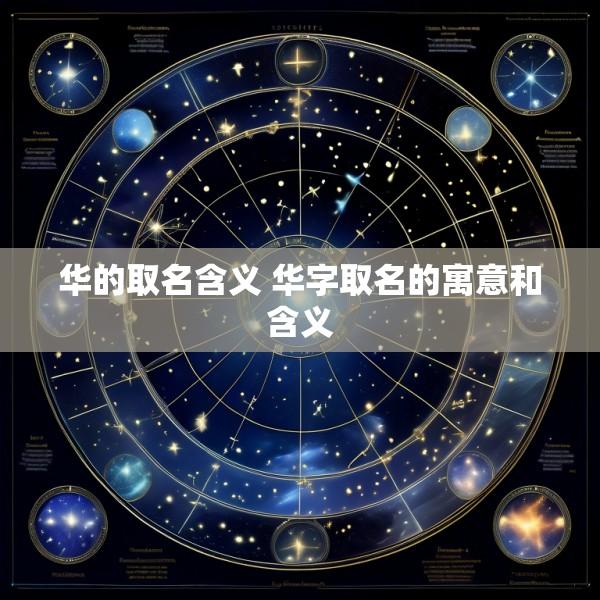 华的取名含义 华字取名的寓意和含义
