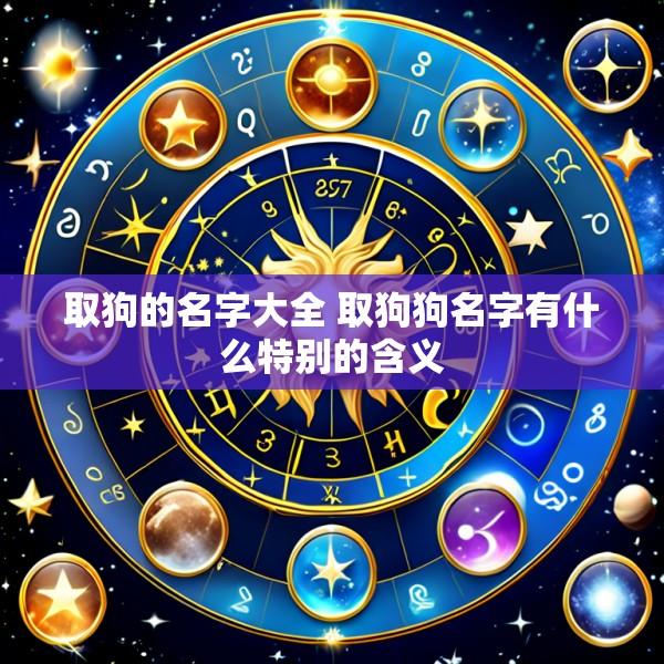 取狗的名字大全 取狗狗名字有什么特别的含义