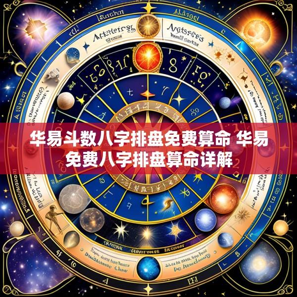 华易斗数八字排盘免费算命 华易免费八字排盘算命详解