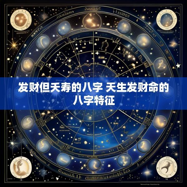 发财但夭寿的八字 天生发财命的八字特征