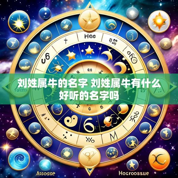 刘姓属牛的名字 刘姓属牛有什么好听的名字吗