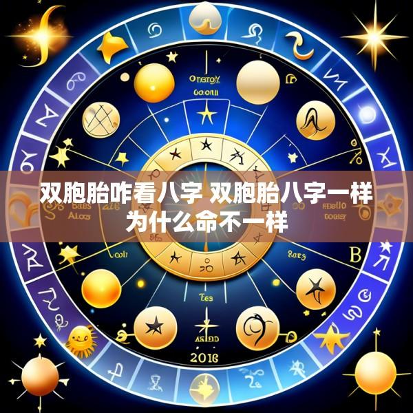双胞胎咋看八字 双胞胎八字一样为什么命不一样