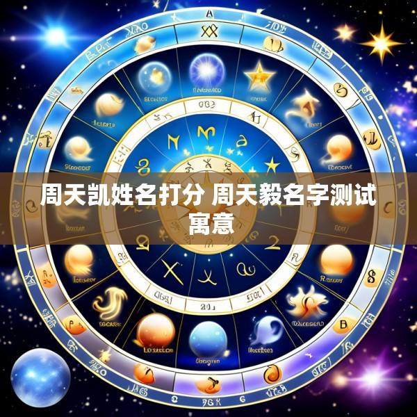 周天凯姓名打分 周天毅名字测试 寓意