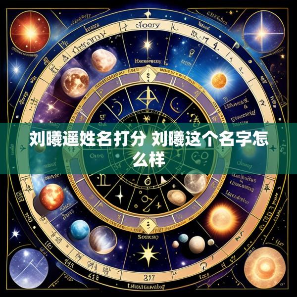 刘曦遥姓名打分 刘曦这个名字怎么样