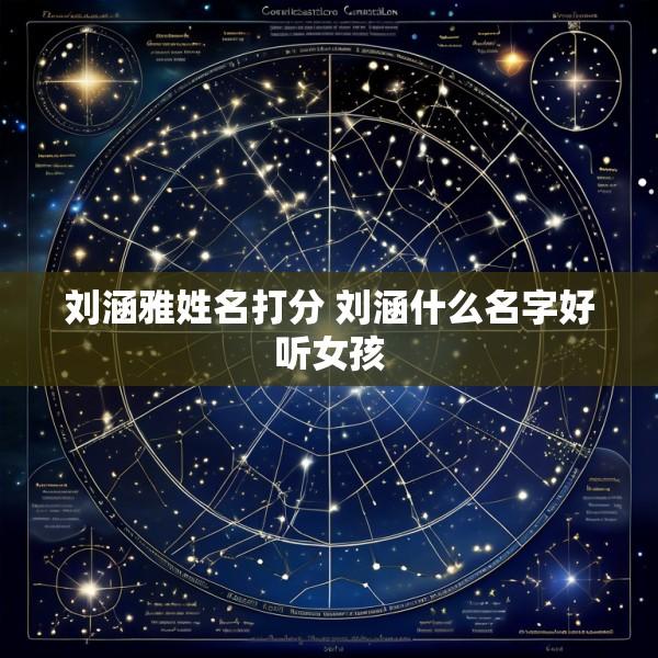 刘涵雅姓名打分 刘涵什么名字好听女孩