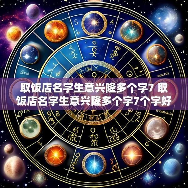 取饭店名字生意兴隆多个字7 取饭店名字生意兴隆多个字7个字好吗