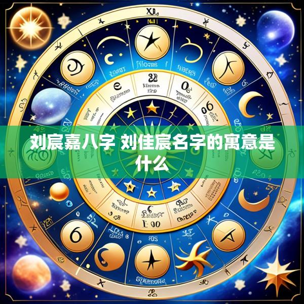 刘宸嘉八字 刘佳宸名字的寓意是什么