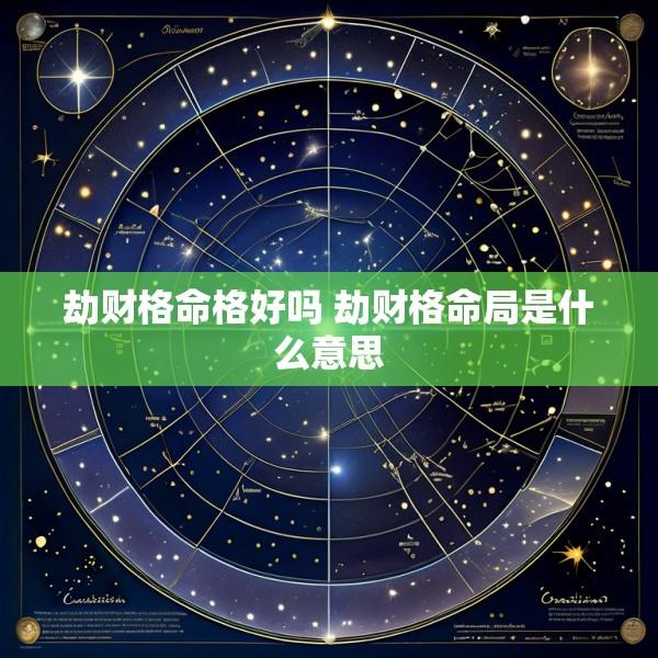 劫财格命格好吗 劫财格命局是什么意思