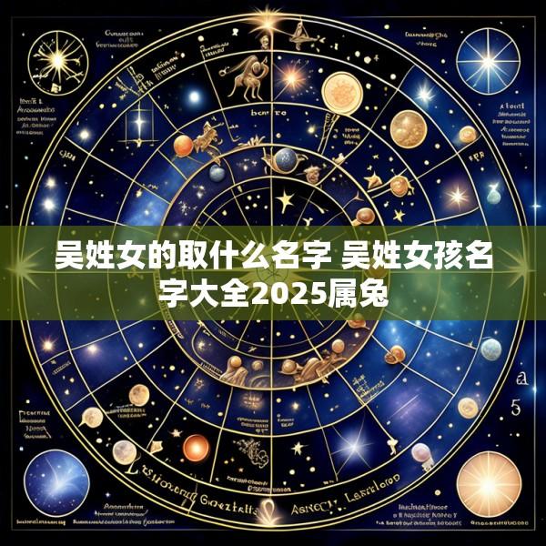 吴姓女的取什么名字 吴姓女孩名字大全2025属兔