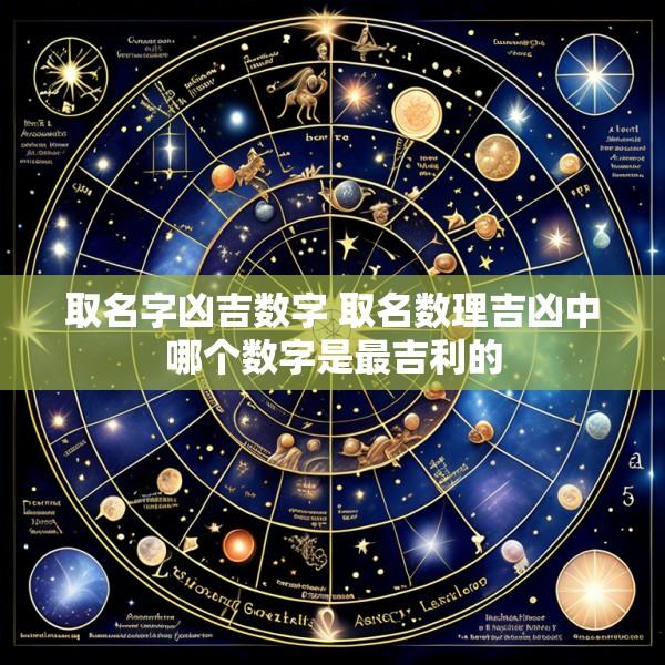 取名字凶吉数字 取名数理吉凶中哪个数字是最吉利的