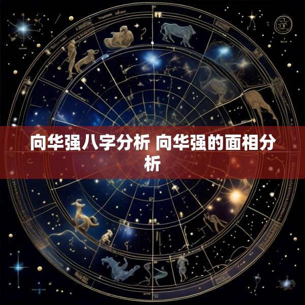 向华强八字分析 向华强的面相分析