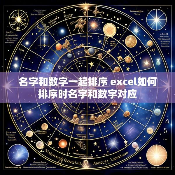 名字和数字一起排序 excel如何排序时名字和数字对应