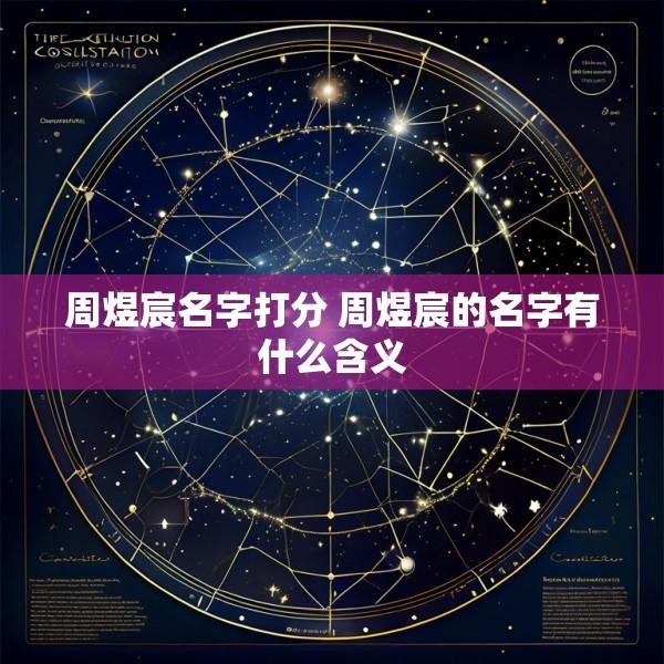 周煜宸名字打分 周煜宸的名字有什么含义