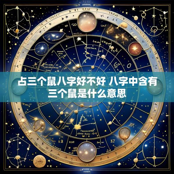 占三个鼠八字好不好 八字中含有三个鼠是什么意思