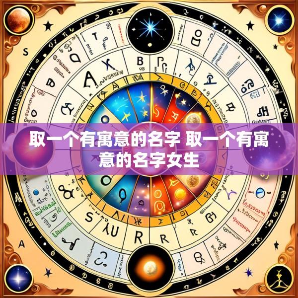 取一个有寓意的名字 取一个有寓意的名字女生