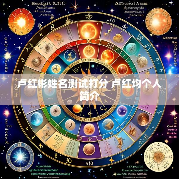 卢红彬姓名测试打分 卢红均个人简介