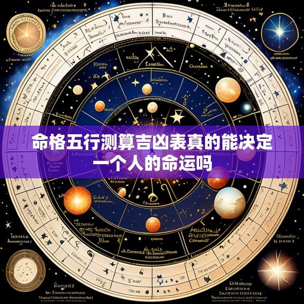 命格五行测算吉凶表真的能决定一个人的命运吗