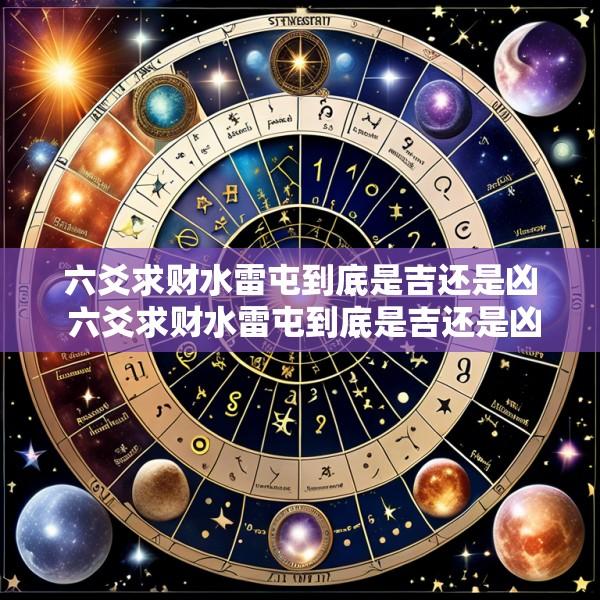 六爻求财水雷屯到底是吉还是凶 六爻求财水雷屯到底是吉还是凶卦