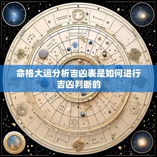 命格大运分析吉凶表是如何进行吉凶判断的