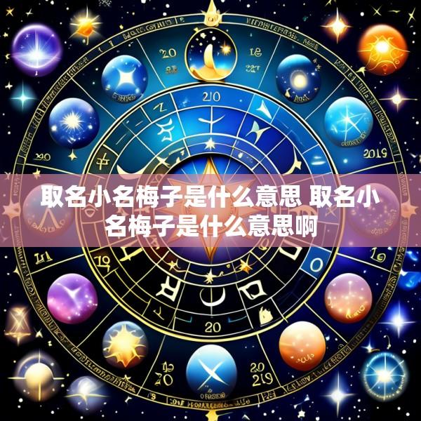 取名小名梅子是什么意思 取名小名梅子是什么意思啊