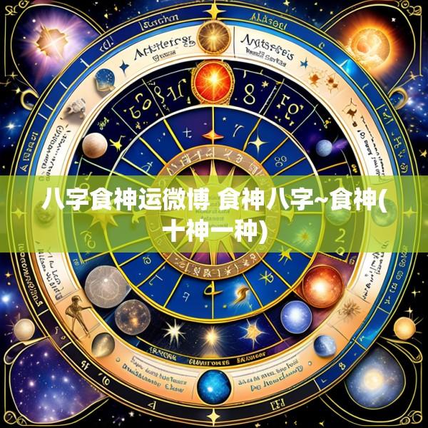 八字食神运微博 食神八字~食神(十神一种)