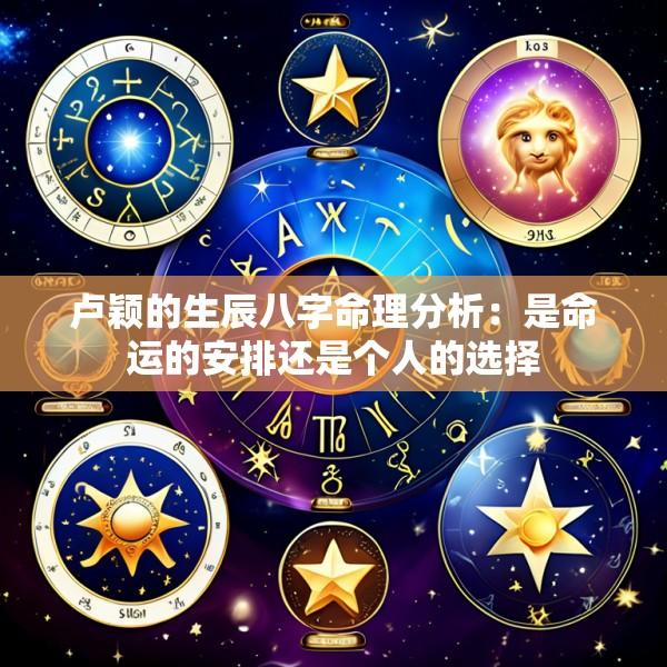 卢颖的生辰八字命理分析：是命运的安排还是个人的选择