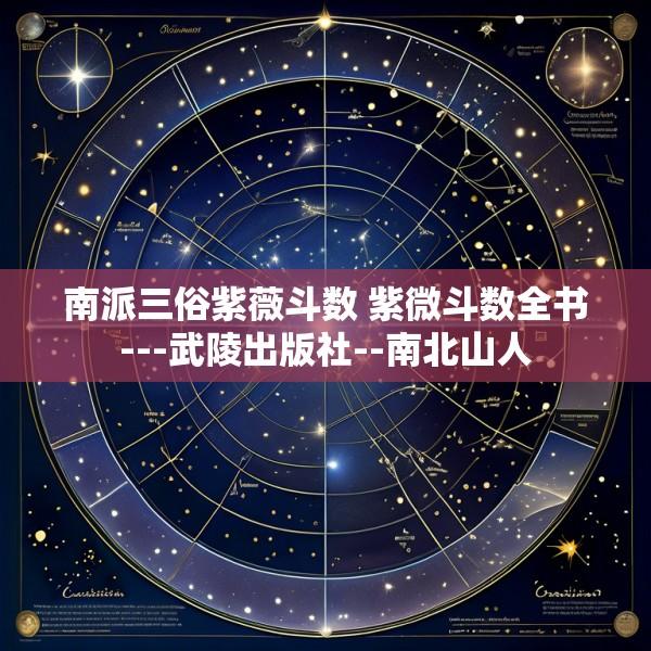 南派三俗紫薇斗数 紫微斗数全书---武陵出版社--南北山人