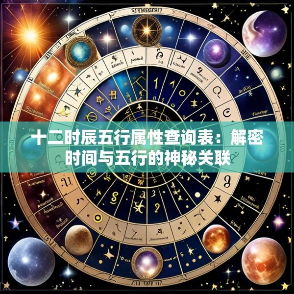 十二时辰五行属性查询表：解密时间与五行的神秘关联