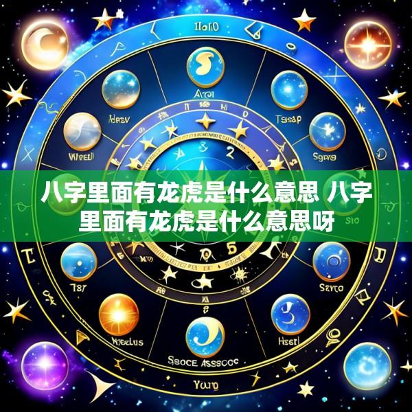 八字里面有龙虎是什么意思 八字里面有龙虎是什么意思呀