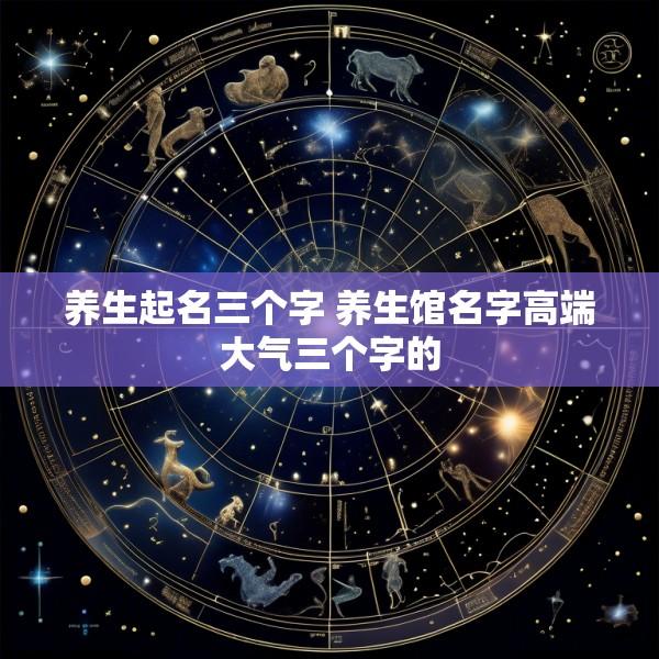 养生起名三个字 养生馆名字高端大气三个字的