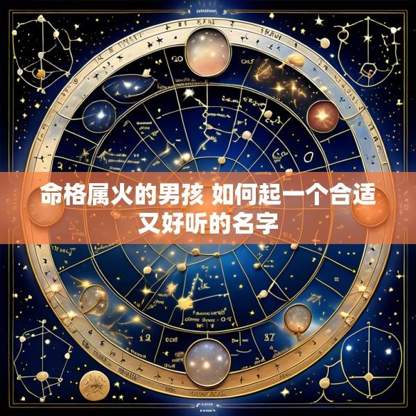命格属火的男孩 如何起一个合适又好听的名字