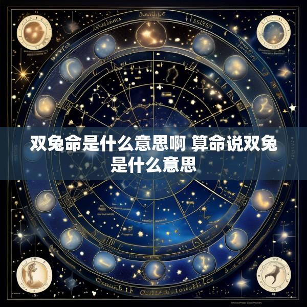 双兔命是什么意思啊 算命说双兔是什么意思