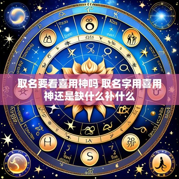 取名要看喜用神吗 取名字用喜用神还是缺什么补什么