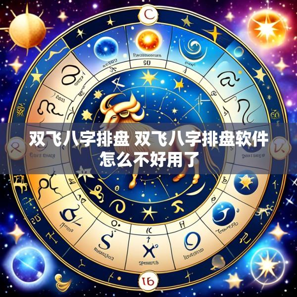 双飞八字排盘 双飞八字排盘软件怎么不好用了