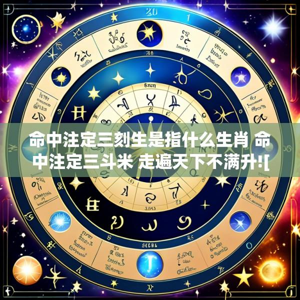 命中注定三刻生是指什么生肖 命中注定三斗米 走遍天下不满升![微笑]