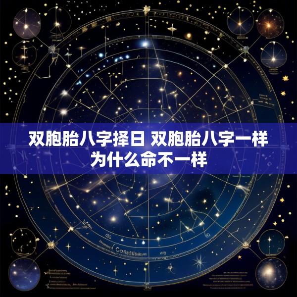 双胞胎八字择日 双胞胎八字一样为什么命不一样
