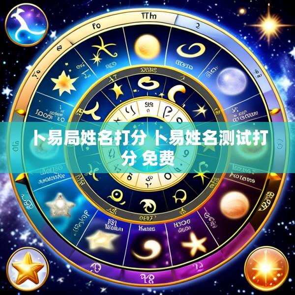 卜易局姓名打分 卜易姓名测试打分 免费