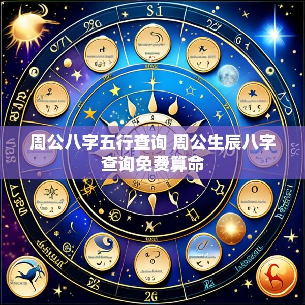 周公八字五行查询 周公生辰八字查询免费算命