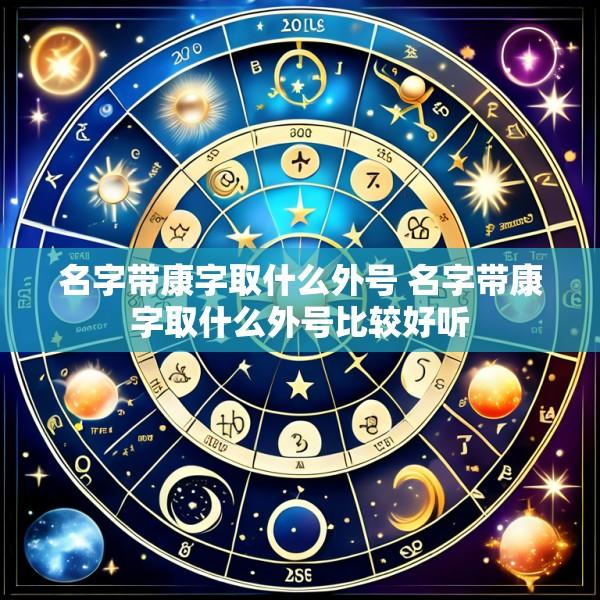 名字带康字取什么外号 名字带康字取什么外号比较好听