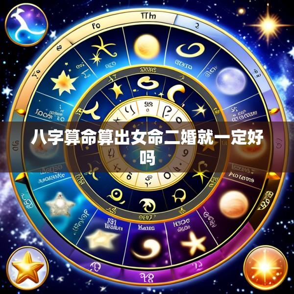 八字算命算出女命二婚就一定好吗