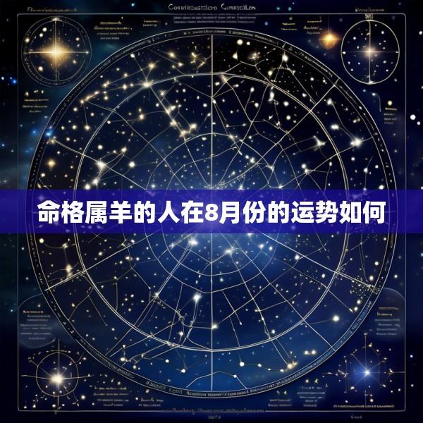 命格属羊的人在8月份的运势如何