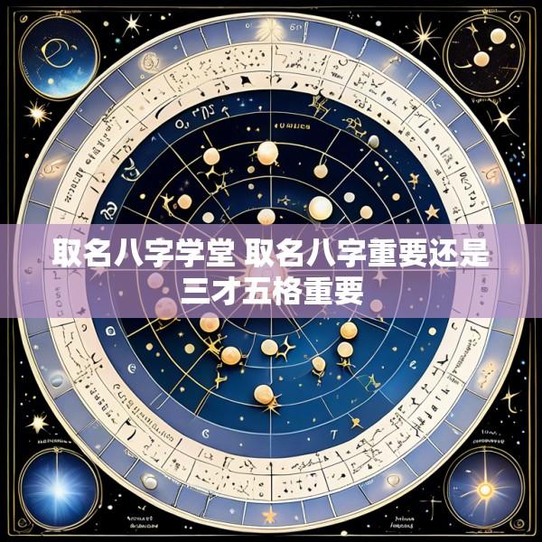 取名八字学堂 取名八字重要还是三才五格重要