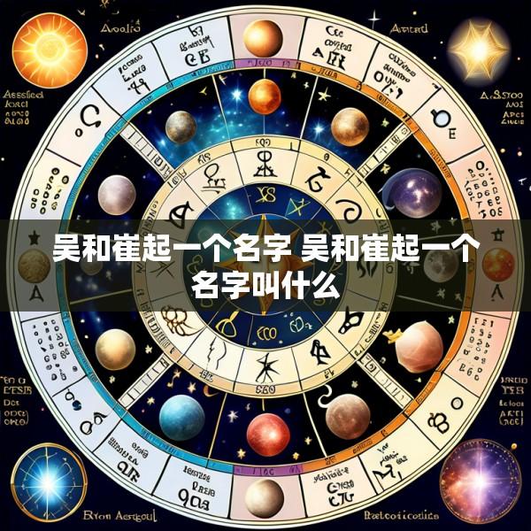 吴和崔起一个名字 吴和崔起一个名字叫什么