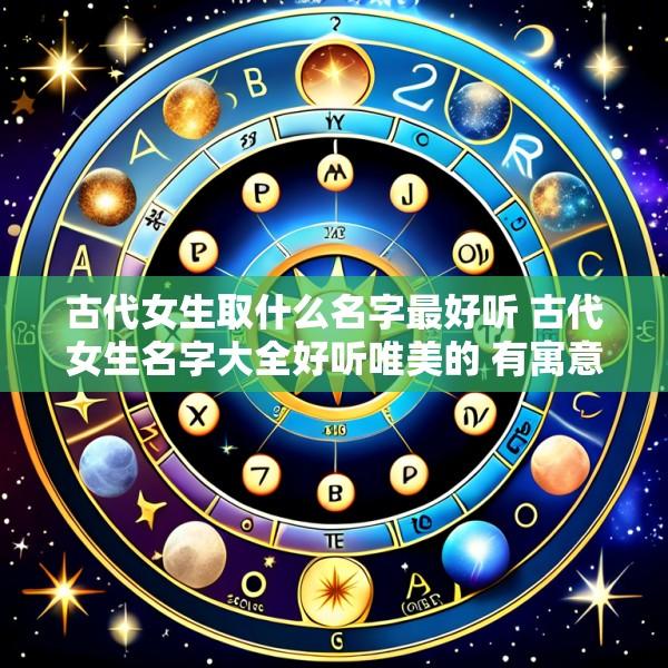 古代女生取什么名字最好听 古代女生名字大全好听唯美的 有寓意