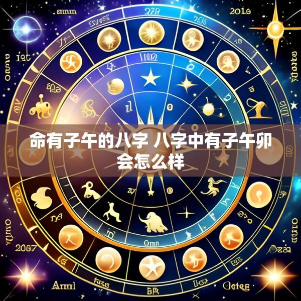 命有子午的八字 八字中有子午卯会怎么样
