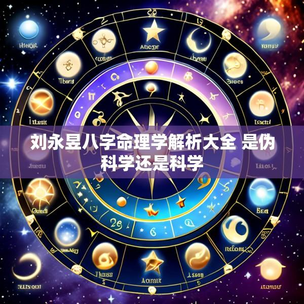 刘永昱八字命理学解析大全 是伪科学还是科学